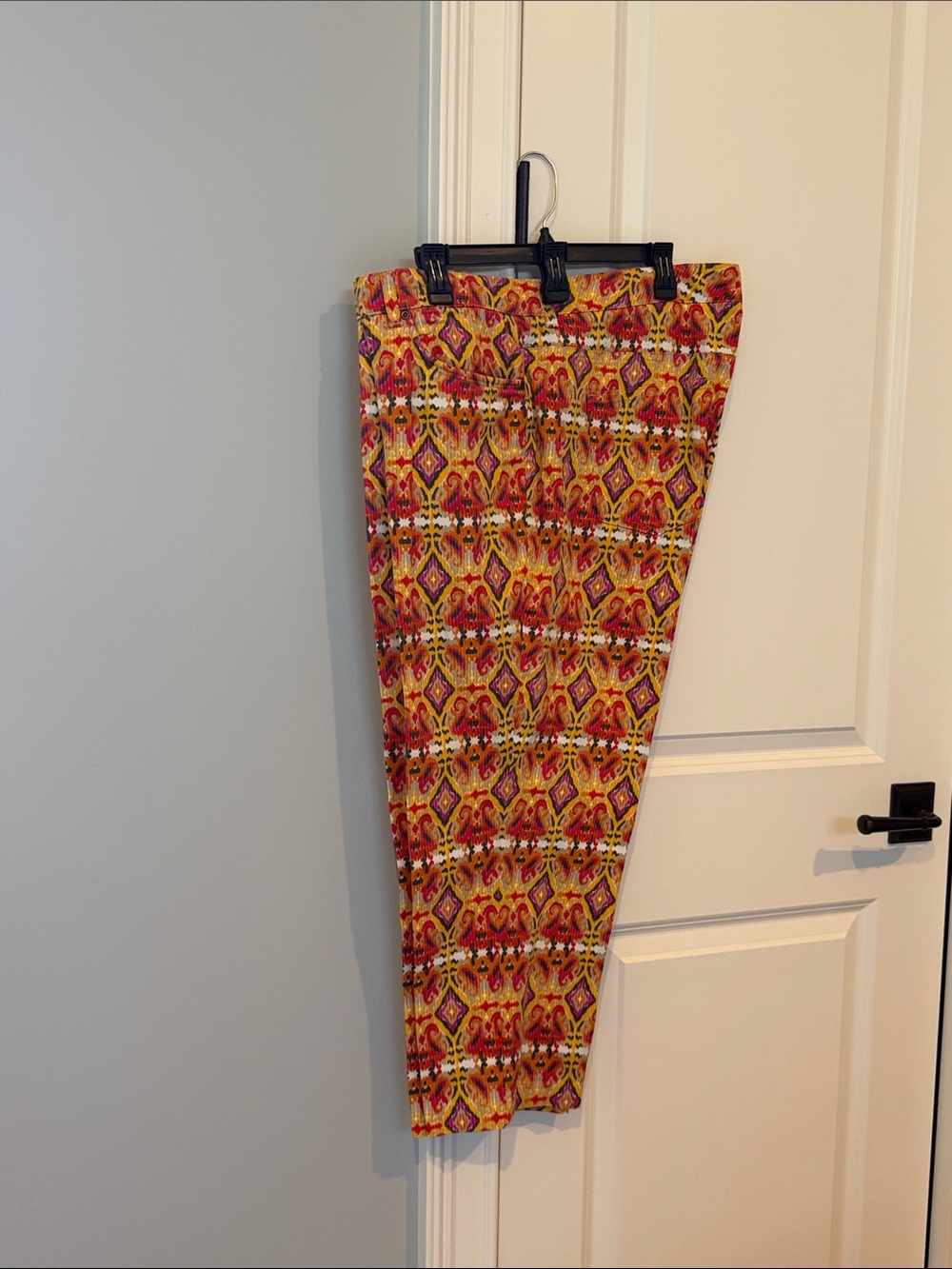 Jones New York Yellow Multicolor Printed Pants